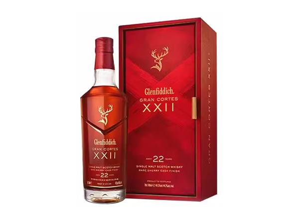 中山回收格兰菲迪22年璀璨珍藏版威士忌700ml礼盒装Glenfiddich XXII苏格兰威士忌