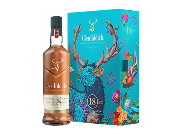 中山格兰菲迪回收格兰菲迪18年700ml春节礼盒装Glenfiddich苏格兰威士忌