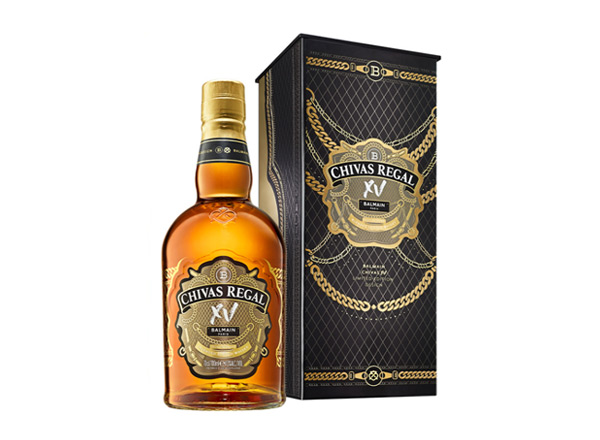 中山芝华士15年回收Chivas Regal XV Balmain巴尔曼联名限定版700ml苏格兰调配型威士忌洋酒