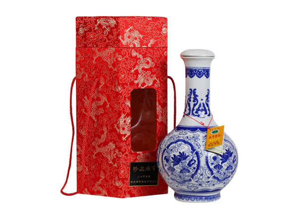 中山咸亨黄酒回收珍品咸亨三十年花雕酒青瓷瓶盒装绍兴黄酒2.5L行情价格