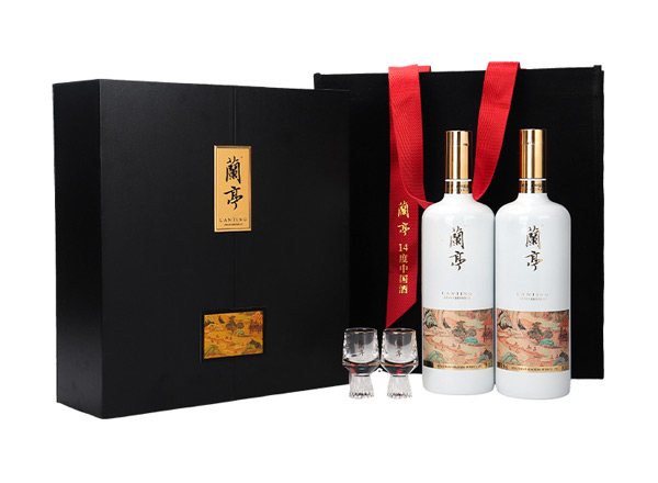 中山会稽山兰亭黄酒回收兰亭二十年陈酿1L*2礼盒装